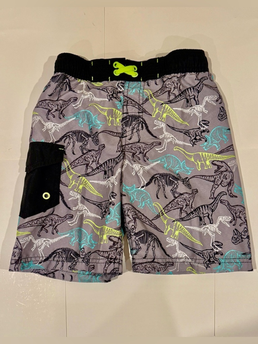 Cat & Jack Swim Trunks Boys Size Small 6/7 Dinosaur